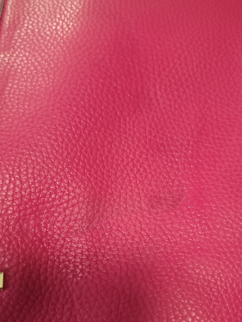 Anne Klein Vintage Hot Pink Pebbled Hand/ Shoulder Hobo Tote 13 1/2" wide - Picture 12 of 13